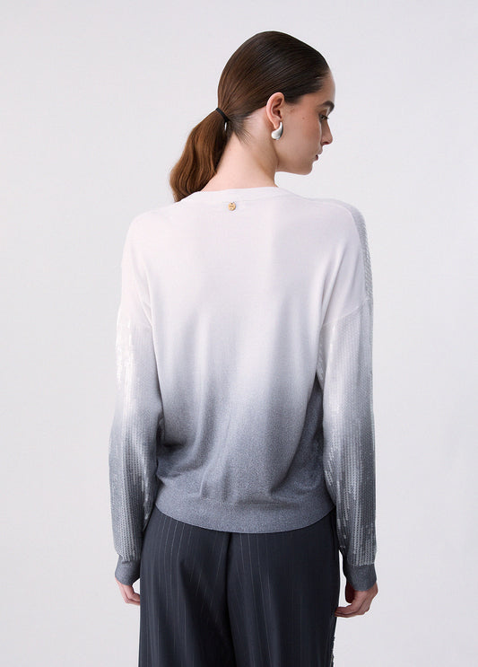 Maglieria LIU JO AI26 - Maglia dégradé con paillettes - WF6178MS49IL9205
