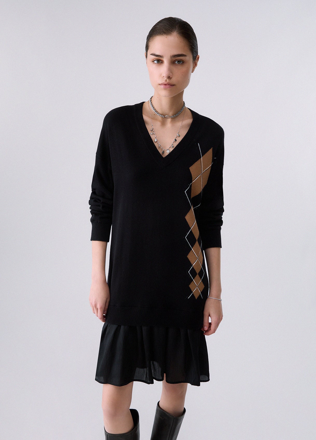 Abiti Liu Jo AI26 - Abito corto in maglia - WF6232MA16RL9207