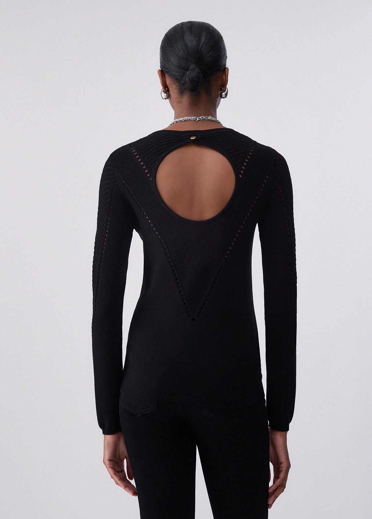 Maglieria LIU JO AI26 - Maglia con cut-out - WF6239MS99E22222