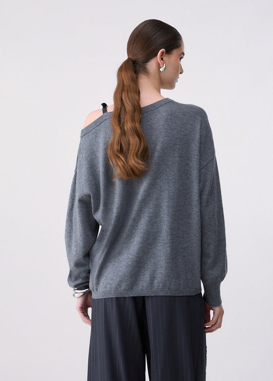 Maglieria LIU JO AI26 - Maglia in lana con fibbia - WF6392MA52S02050
