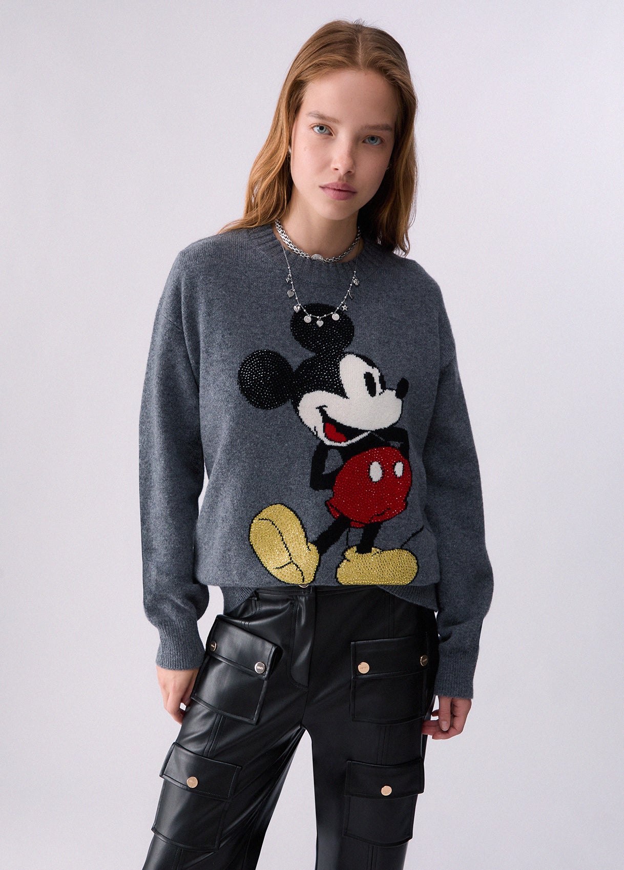 Maglieria LIU JO AI26 - Maglia jacquard in lana Mrs Mouse - WF6455MS009L9455