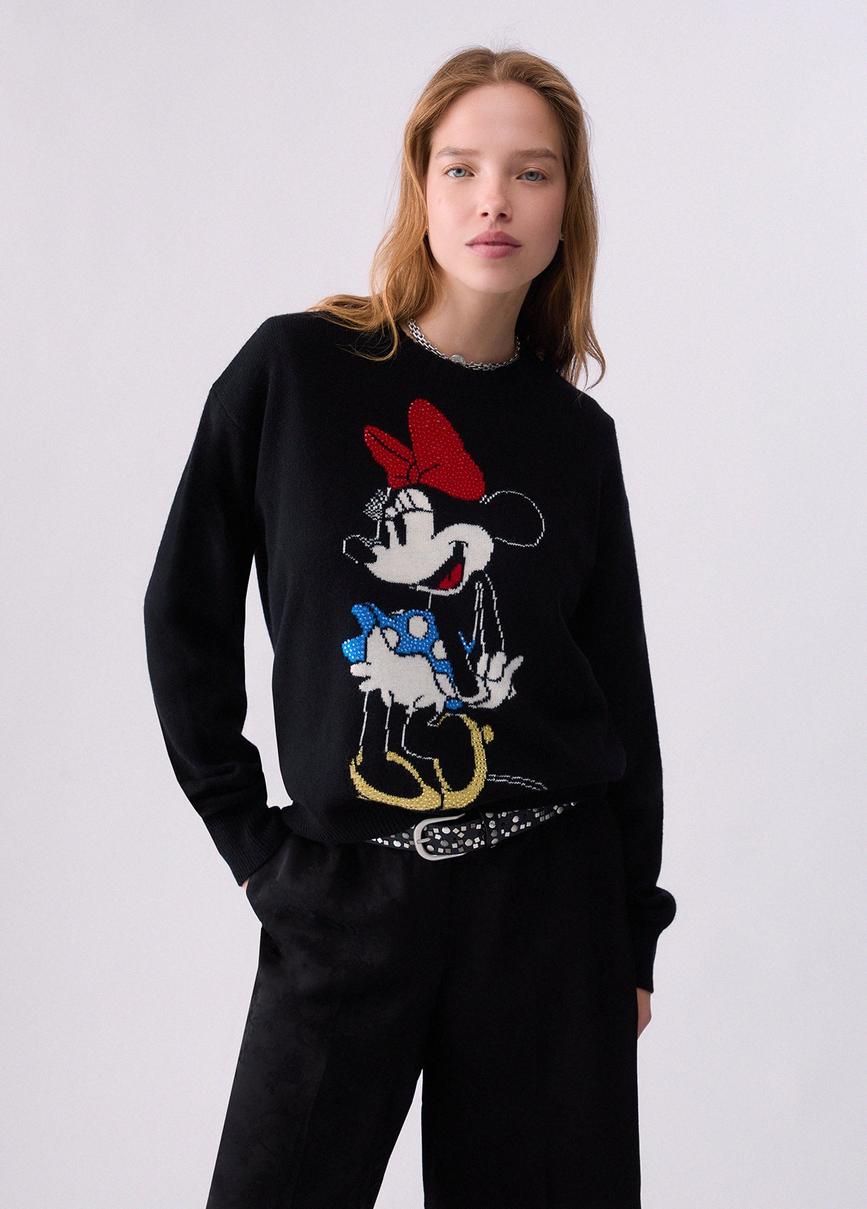 Maglieria LIU JO AI26 - Maglia jacquard in lana Mrs Mouse - WF6455MS009L9455