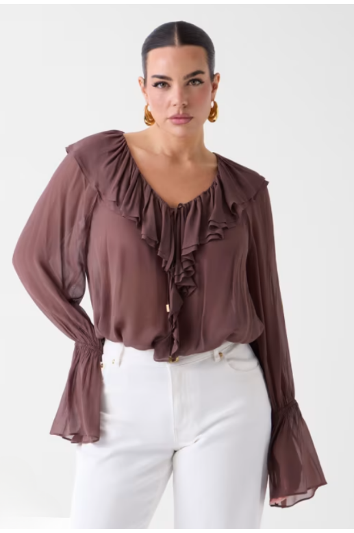CAMICIA MARCIANO PE26 - Blusa a volant Marciano - G6GH04W2385